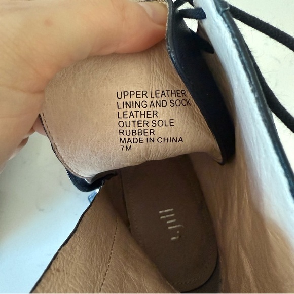 J.Jill Low heeled leather lace-up Boots in black Size: 6 - Picture 6 of 8